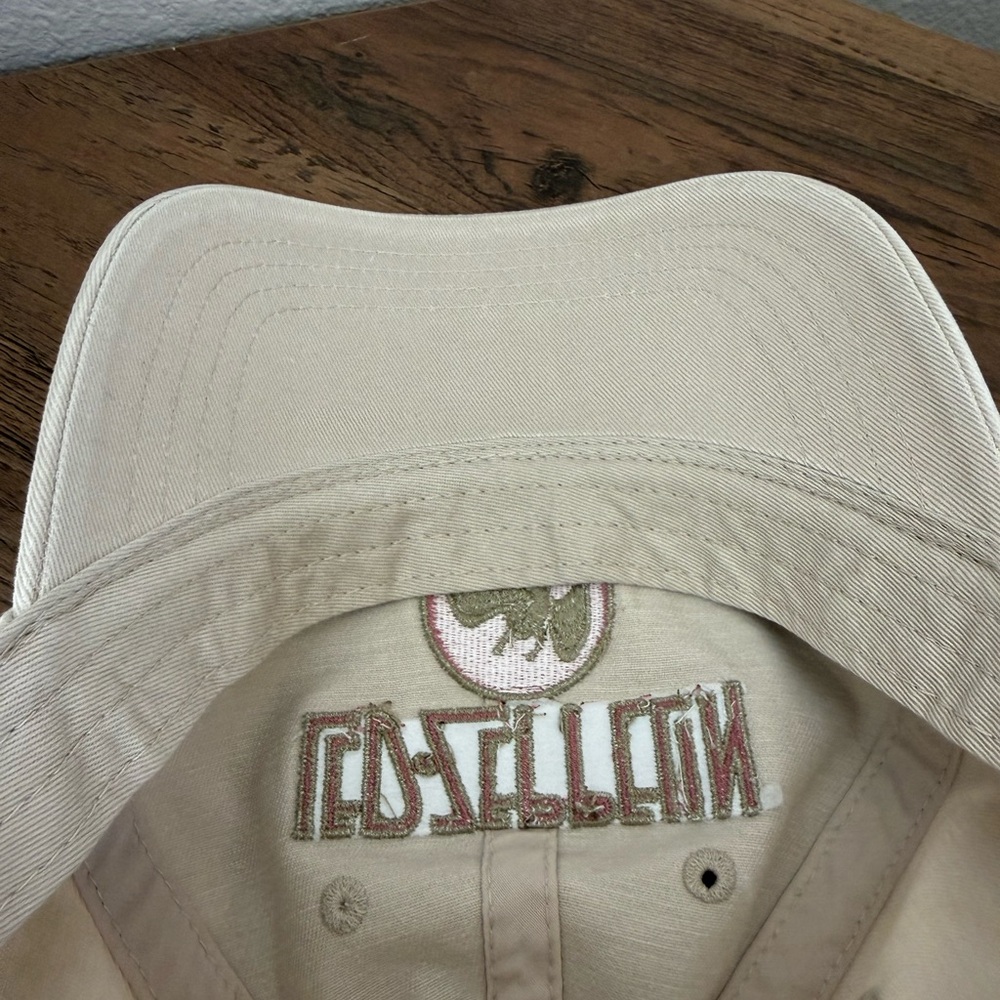 American Eagle Outfitters Led Zeppelin Cream Baseball Hat Cap with Pink Logo - Picture 7 of 9